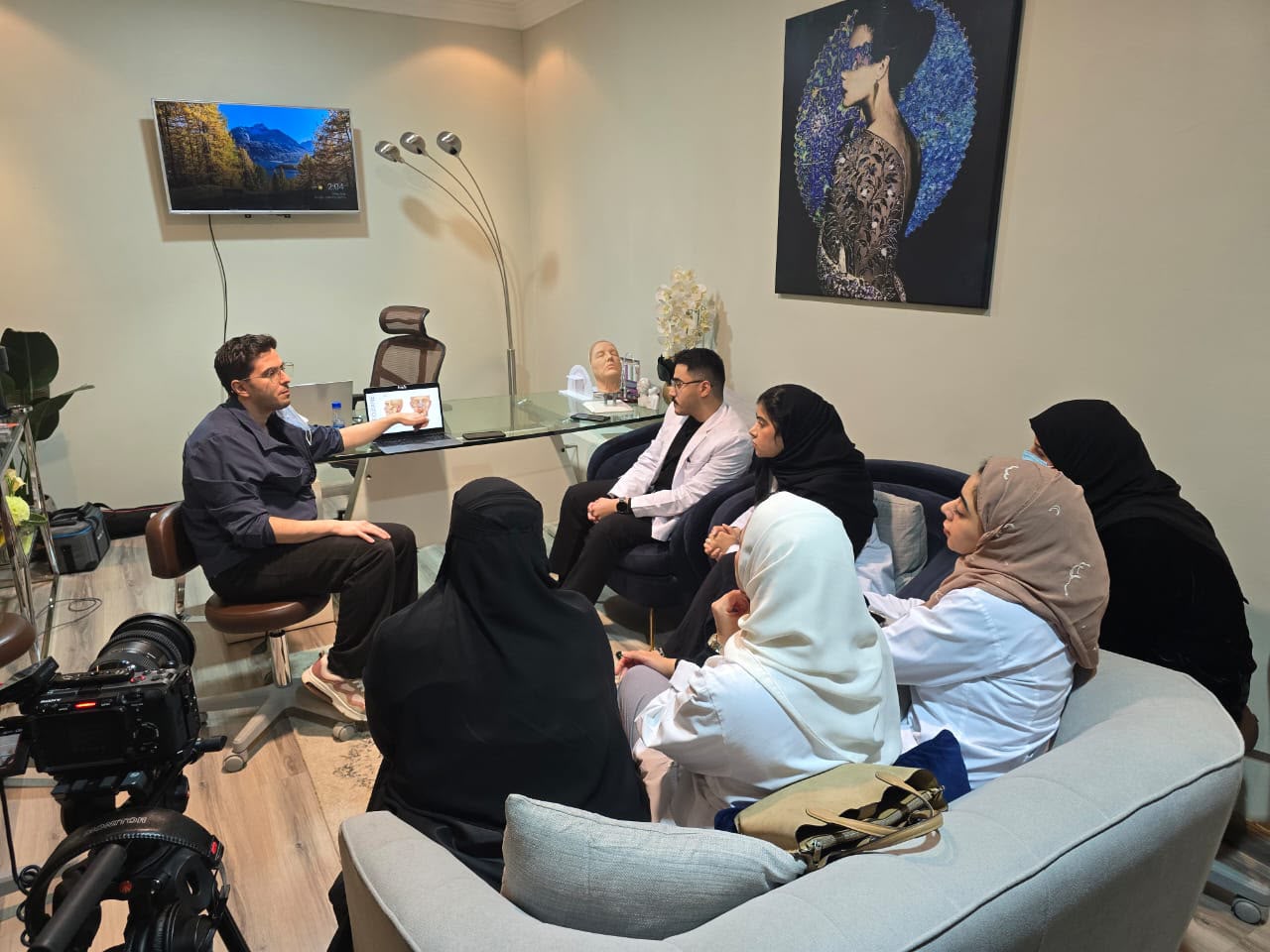 Clinic teaching session with Dr. Asem