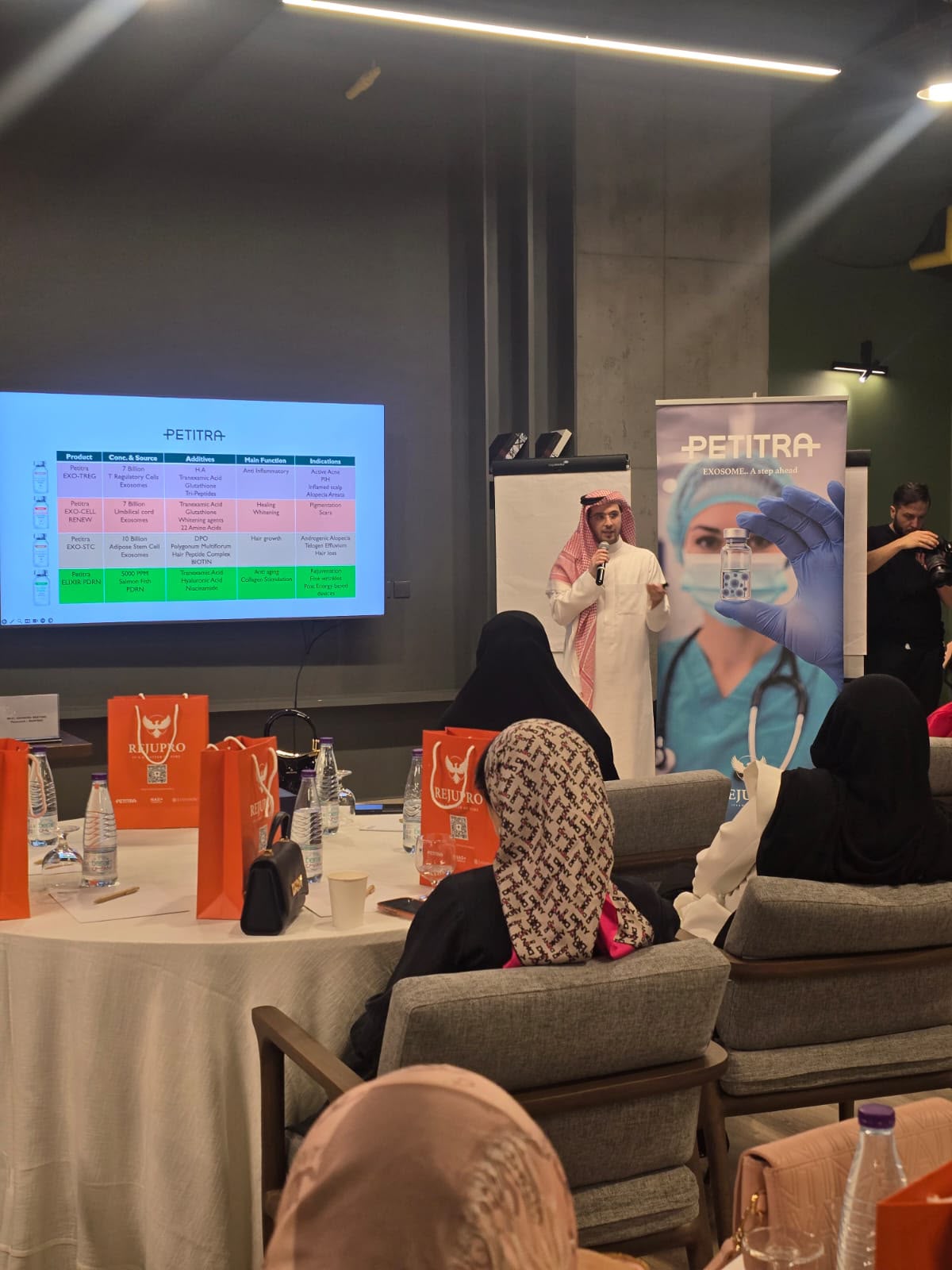 Dr. Asem lecturing on exosome therapies